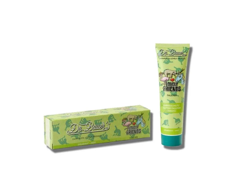 Dr.Bauer’s vaikiška dantų pasta mėtos skonio Faultier, 90 ml.
