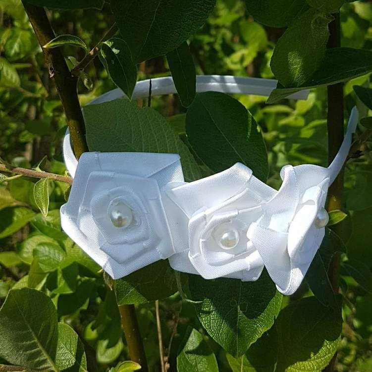 Plaukų lankelis "Trys gėlės"