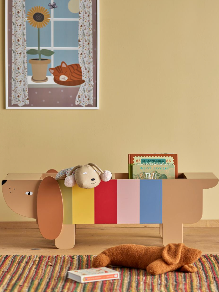 Charlie knygų stovas, įvairiaspalvis, MDF