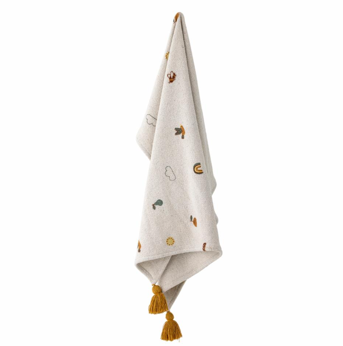 Agnes užklotas, perdirbta medvilnė, dekoruotas