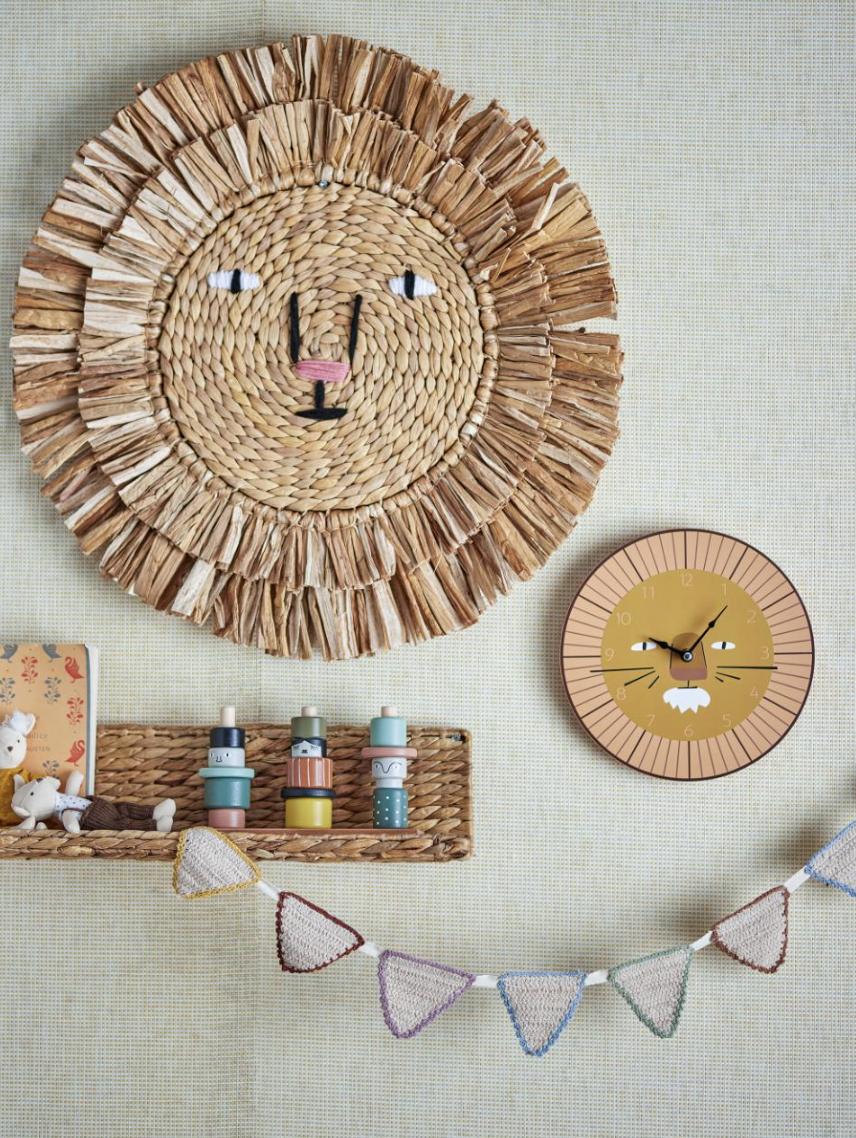 Basir sieninė dekoracija, liūto formos, vandens hiacintas