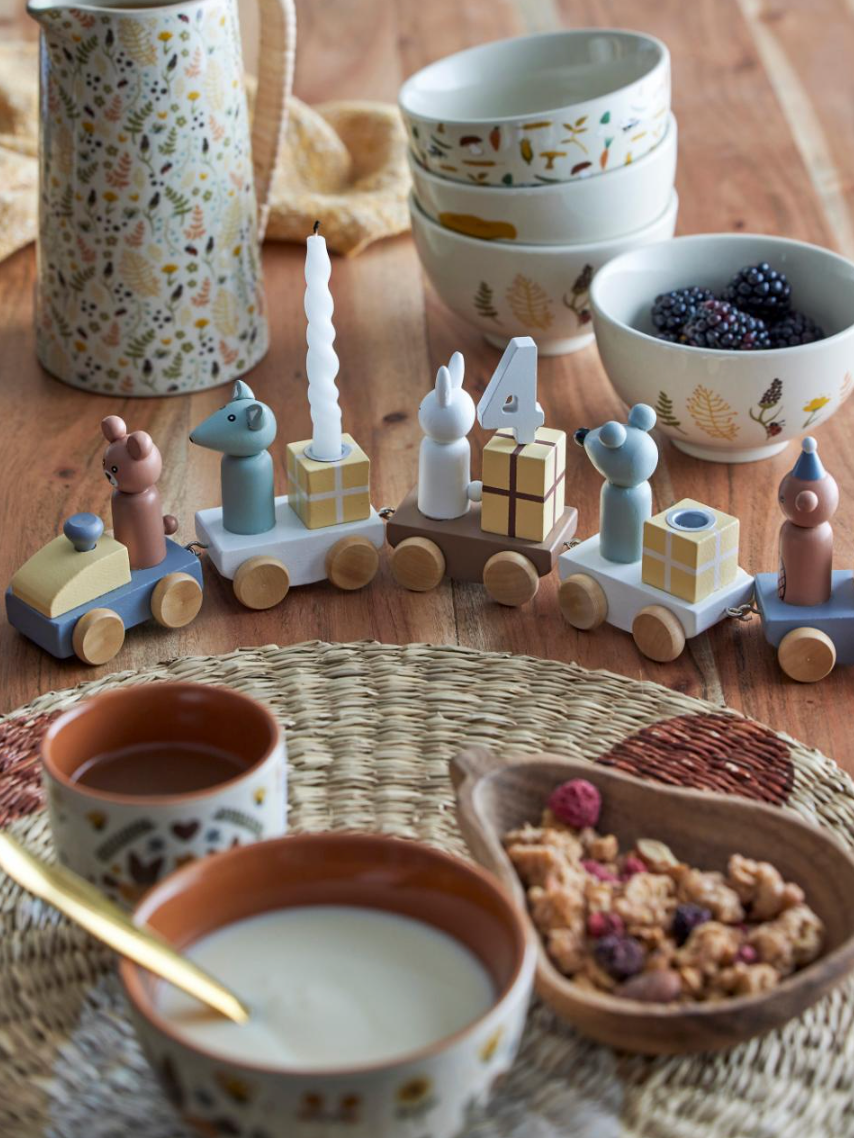 Junaid gimtadienio dekoracija, gimtadienio traukinukas, FSC® sertifikuota mediena