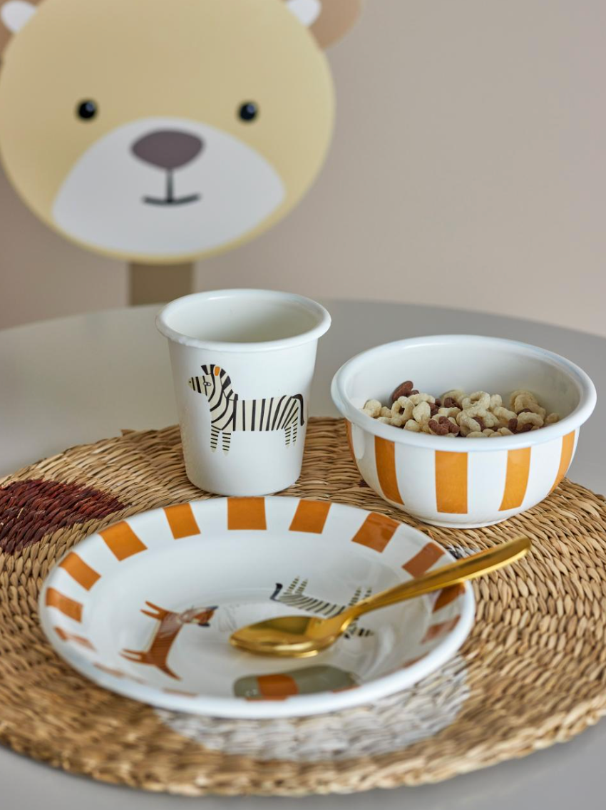 Jesse stalo indų rinkinys, su gyvūnų ir juostų motyvais