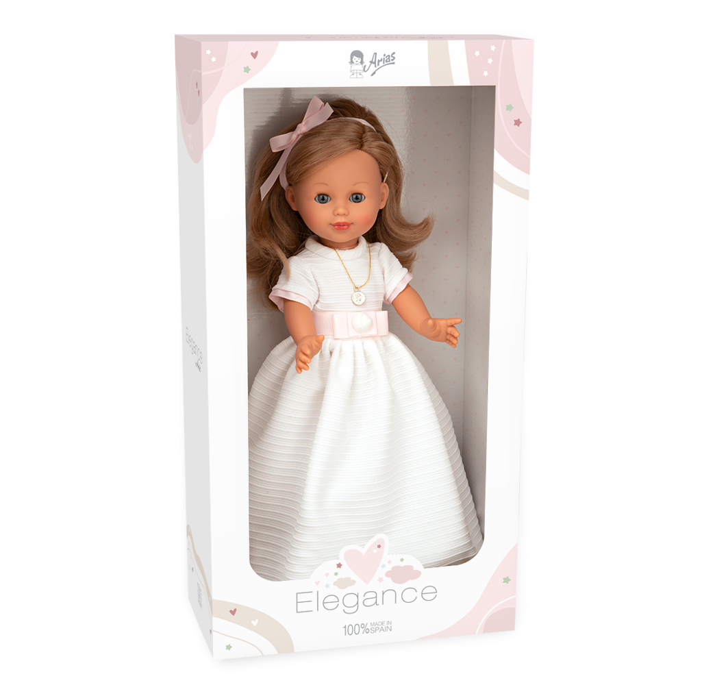 Arias lėlytė Šventė, šviesiaplaukė 42 cm