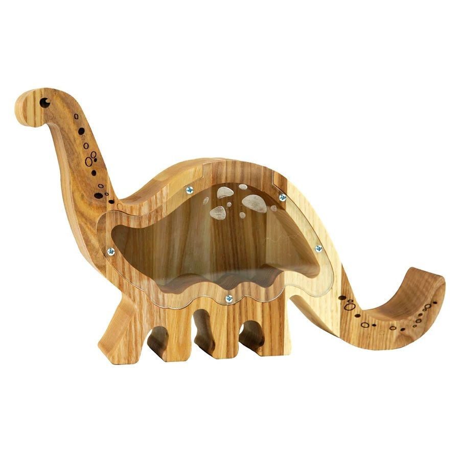 Didelė medinė taupyklė „Dinozauras“ (Galimas graviravimas)