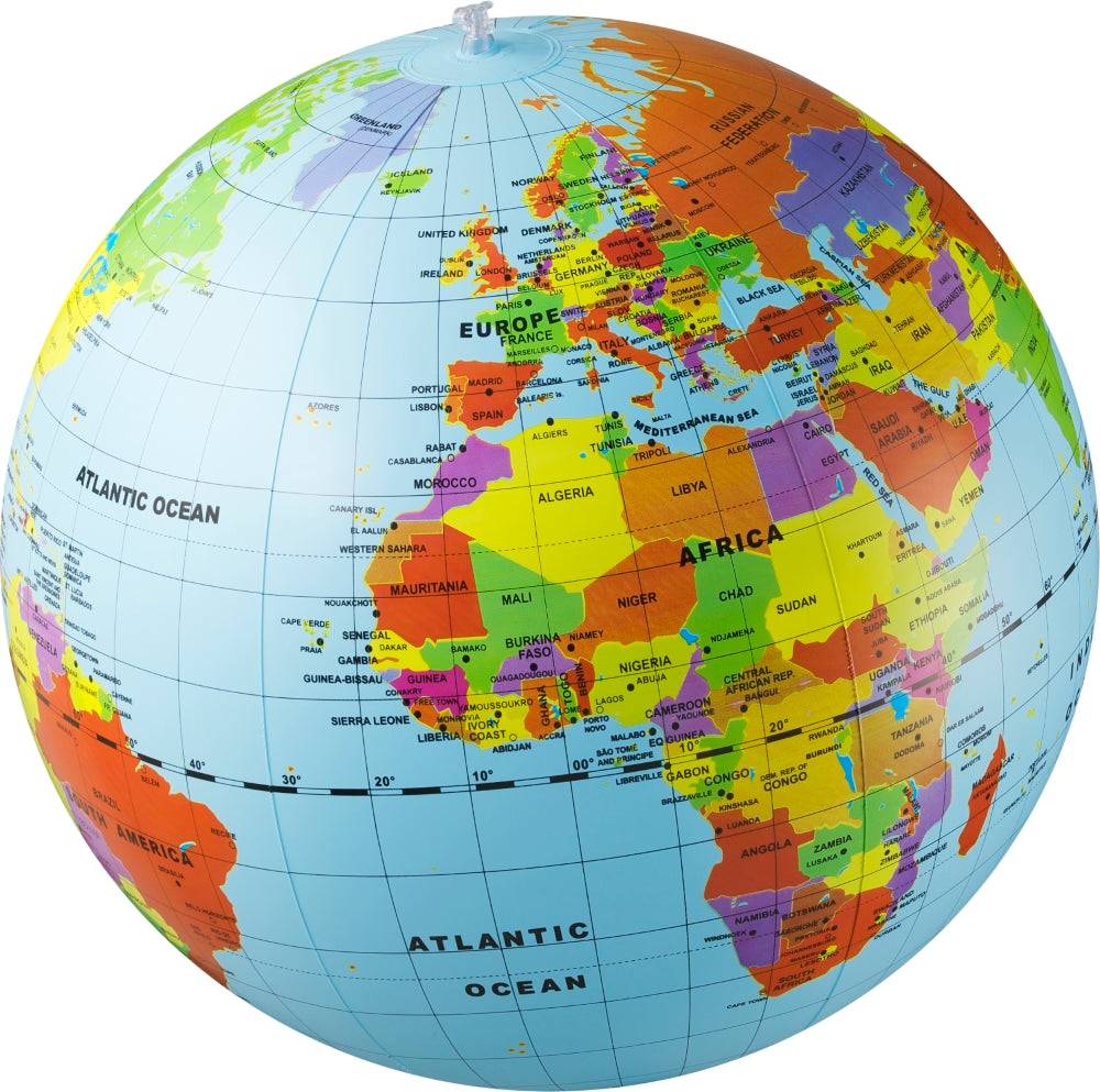 CALY Pripučiamas gaublys-kamuolys Pasaulis, 50 cm