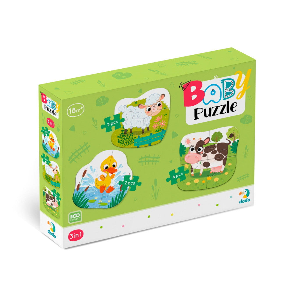 Dodo didelių detalių dėlionė Ūkio gyvūnai (3 dėlionės)