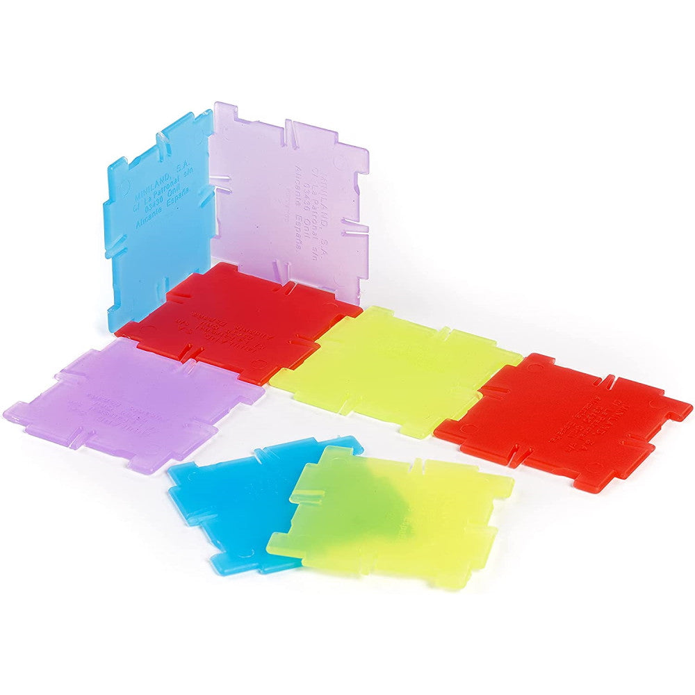 Miniland skaidrus rinkinys: Geometrija ir tūriai (56 el.)