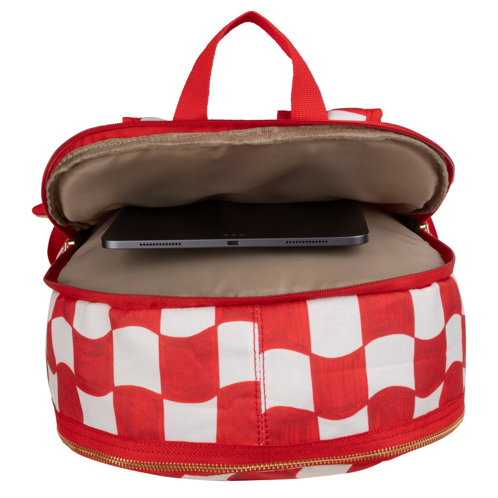 Pick & Pack mokyklinė kuprinė Raudoni langeliai, L