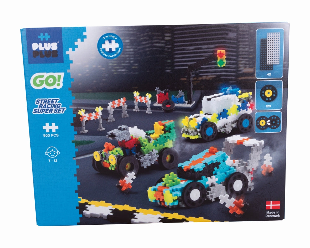 Plus Plus GO, Gatvės lenktynių rinkinys, 900 det.