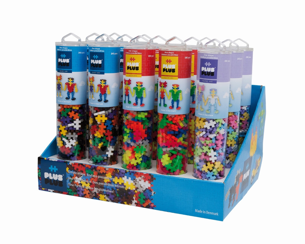 Plus Plus konstruktorius, neoninių spalvų, 240 det.