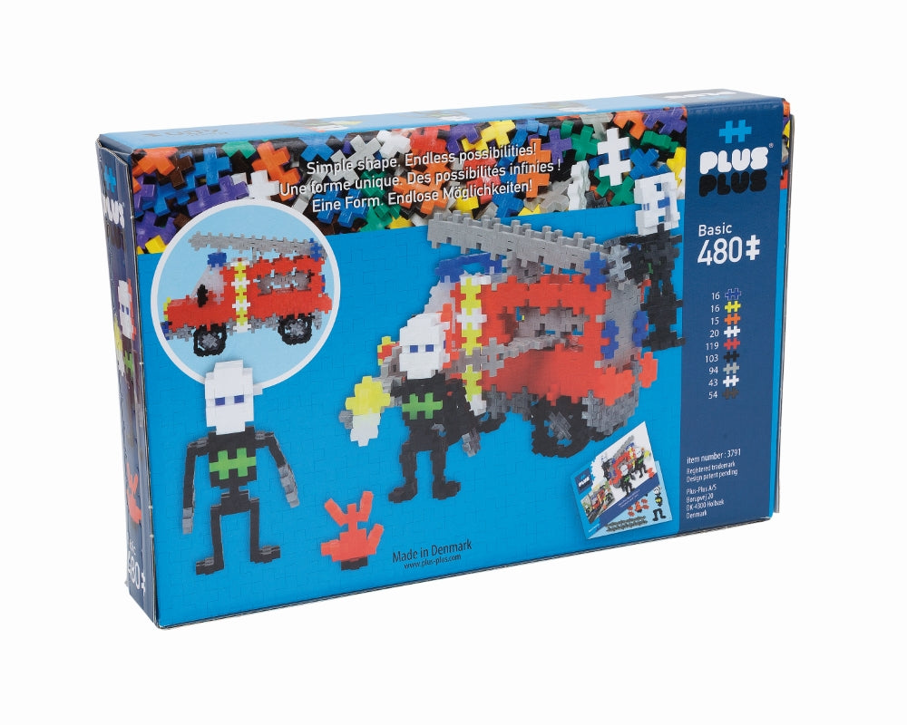 Plus Plus konstruktorius, Ugniagesių automobilis su ugniagesiais, 480