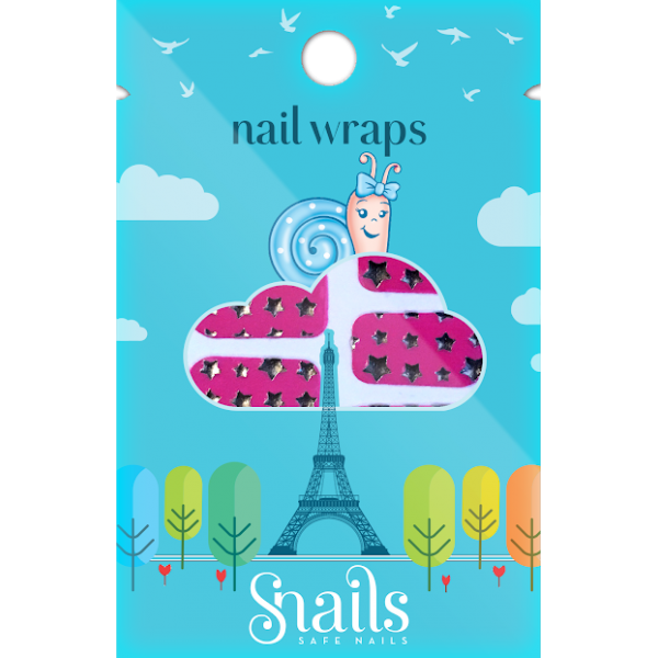 Snails apsiaustėlis, rožinis su žvaigždutėmis