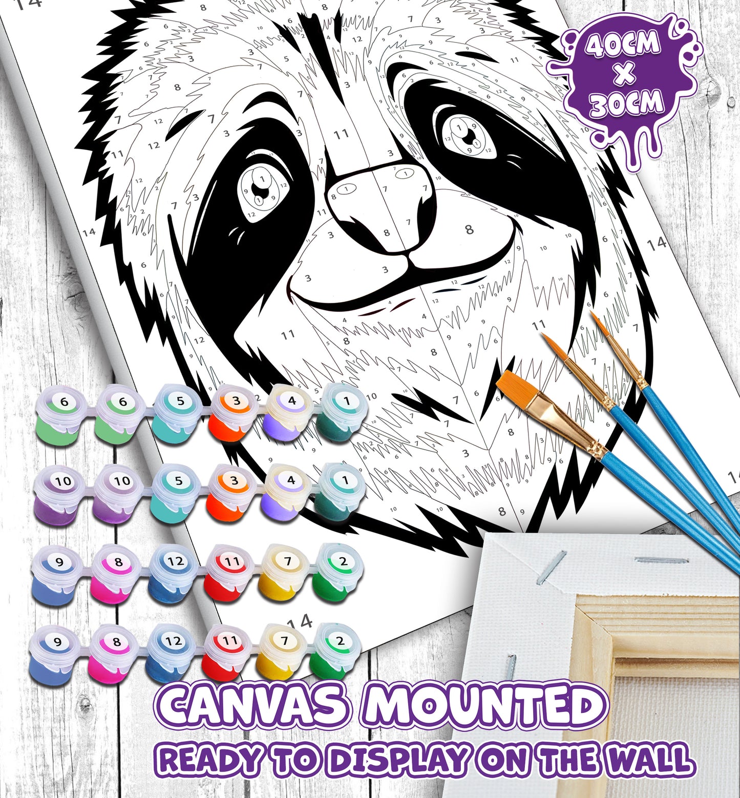 Splat Planet tapyba pagal skaičius, TINGINYS 30x40 cm