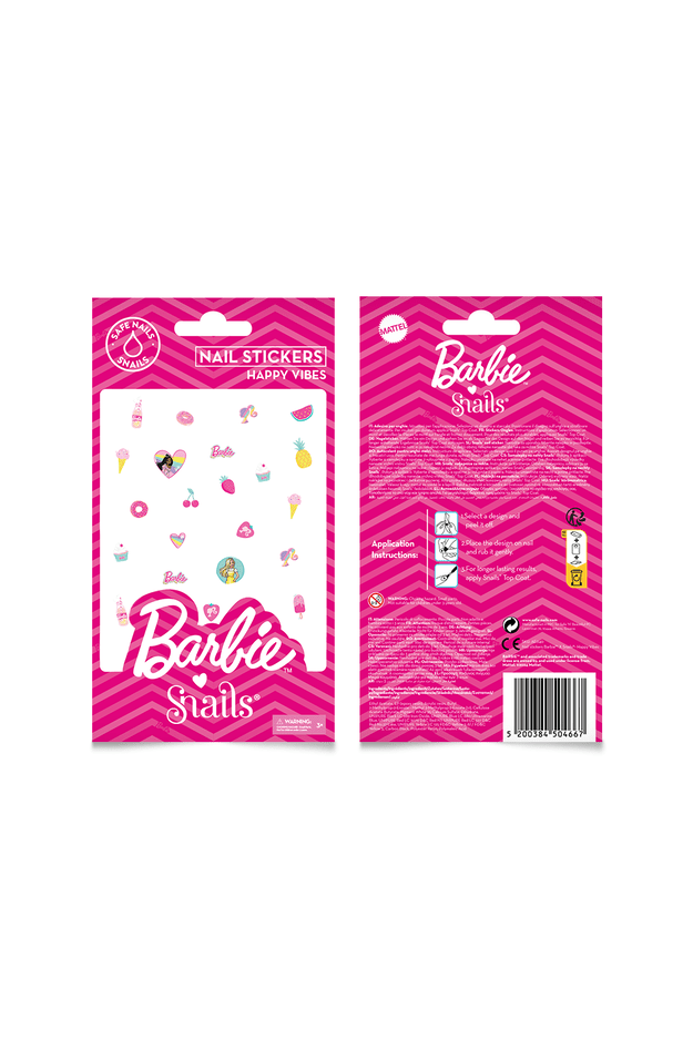 Barbie Snails nagų lipdukai, Happy Vibes