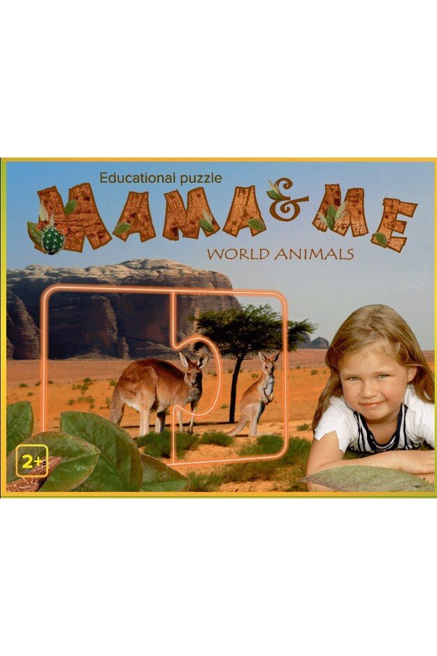 Lavinamoji dėlionė Mama & me, World animals , 2+