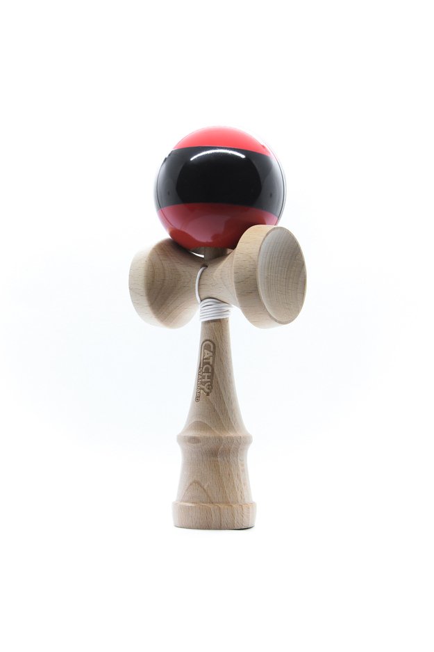 Kendama žaislas, medinis/raudonas