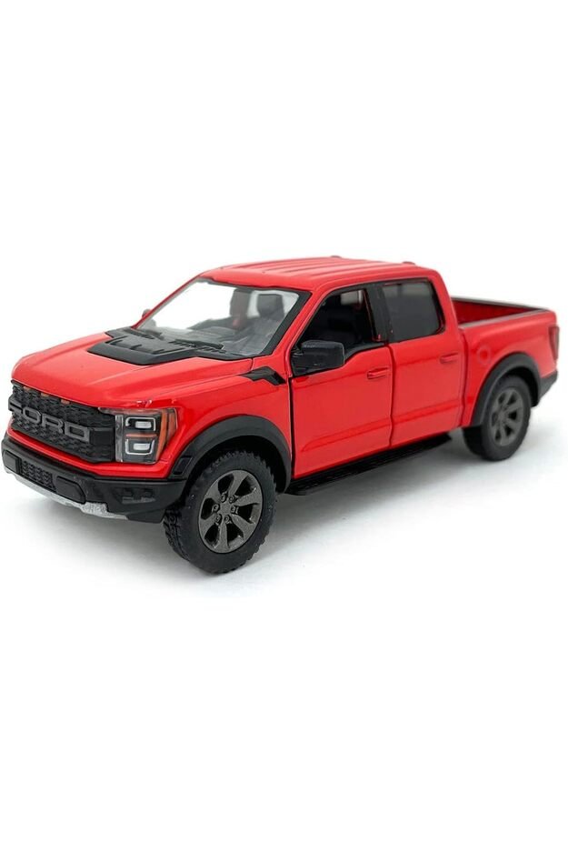 KiNSMART automobilis, 2022 Ford F-150 Raptor, raudonas