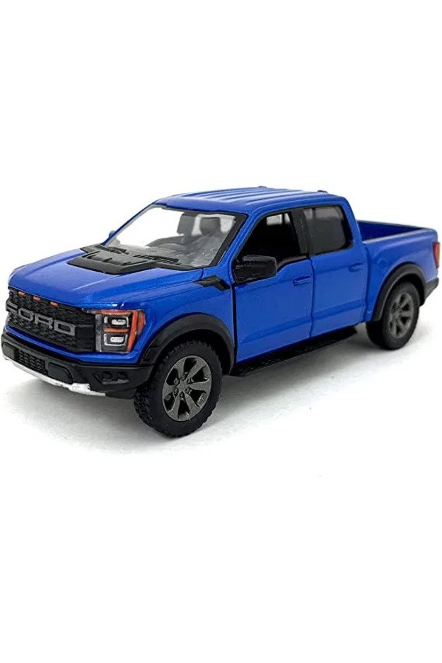 KiNSMART automobilis, 2022 Ford F-150 Raptor, mėlynas