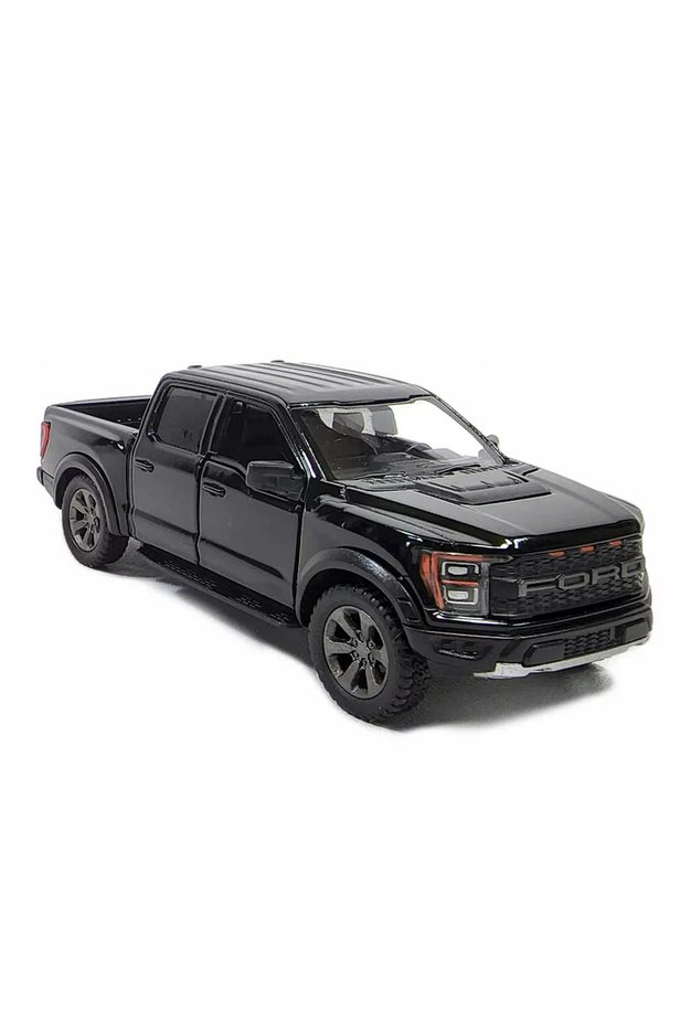 KiNSMART automobilis, 2022 Ford F-150 Raptor, juodas