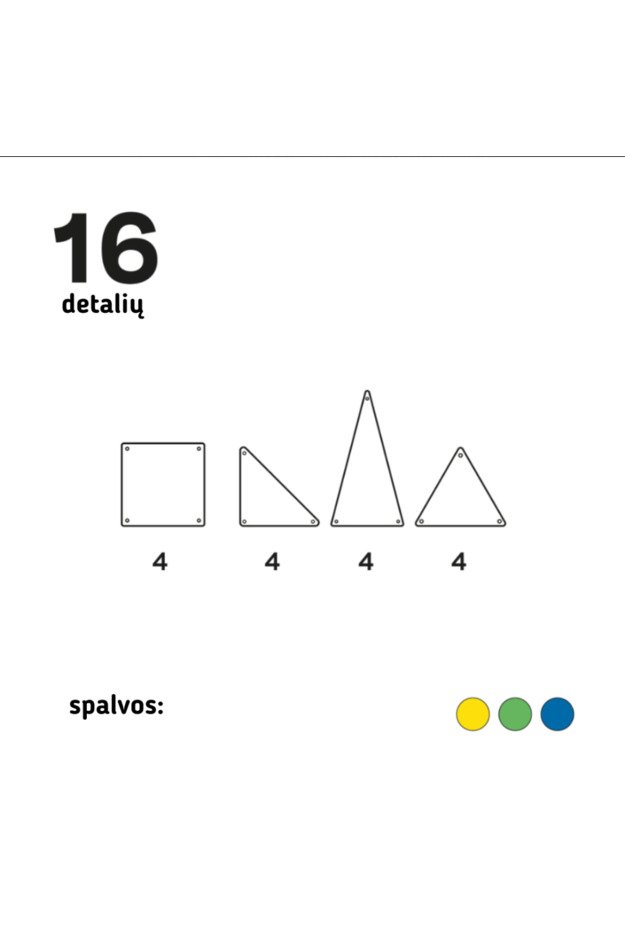 Imanix šviečiantis magnetinis konstruktorius (16 el.)