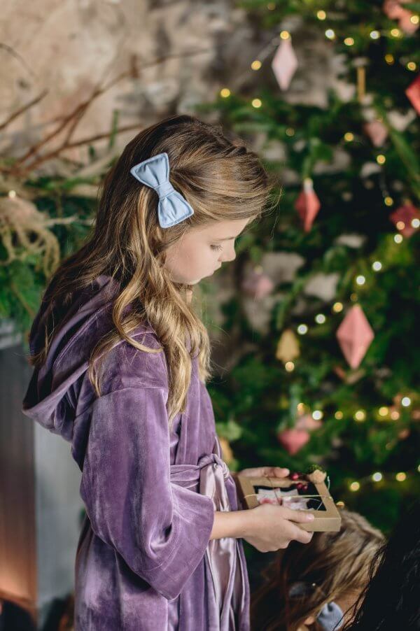 Vaikiškas veliūrinis klasikinis chalatas (Įvairių spalvų)