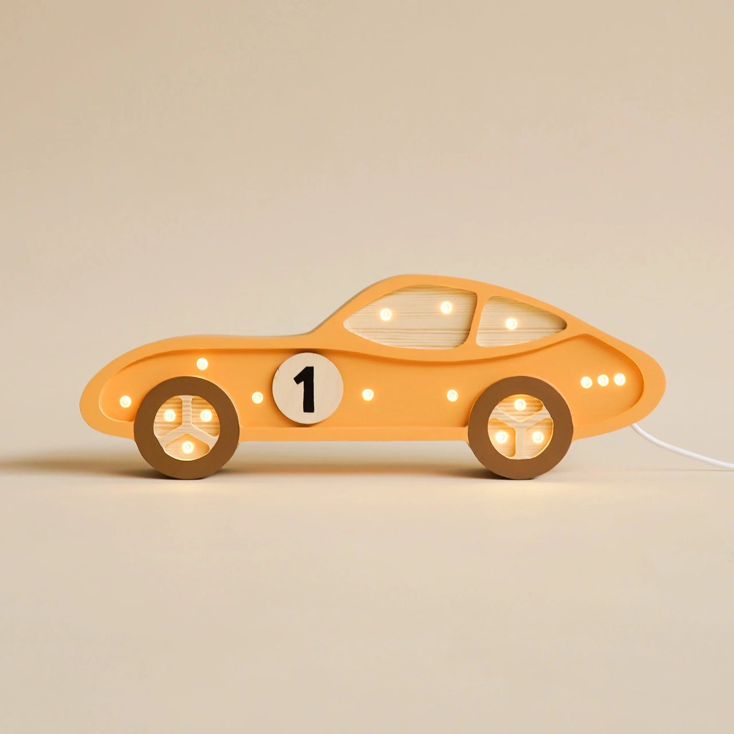 Medinis šviestuvas "Oranžinis automobilis"