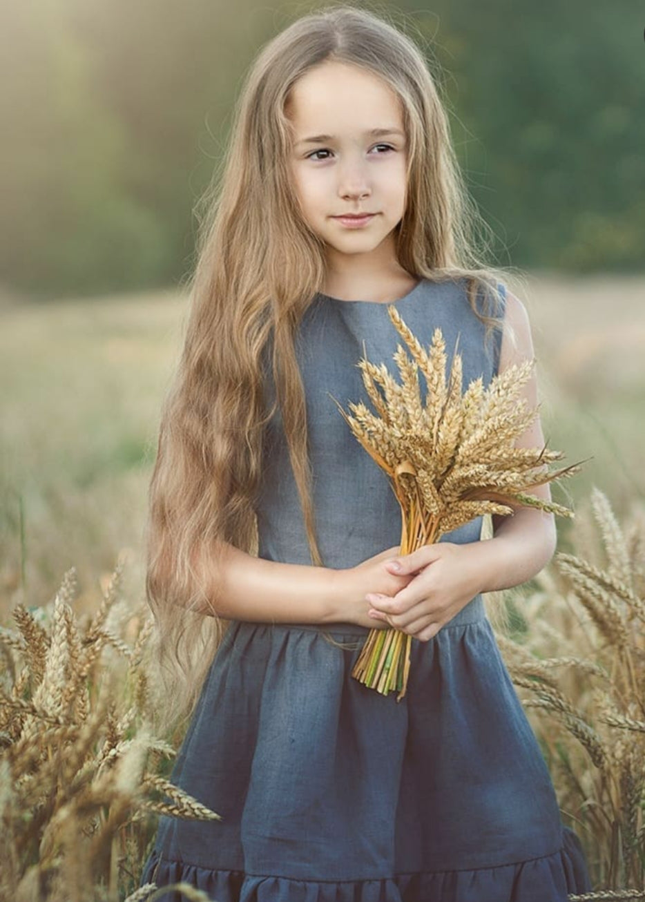 Lininė suknelė "Spindulėlis" (Įvairių spalvų)