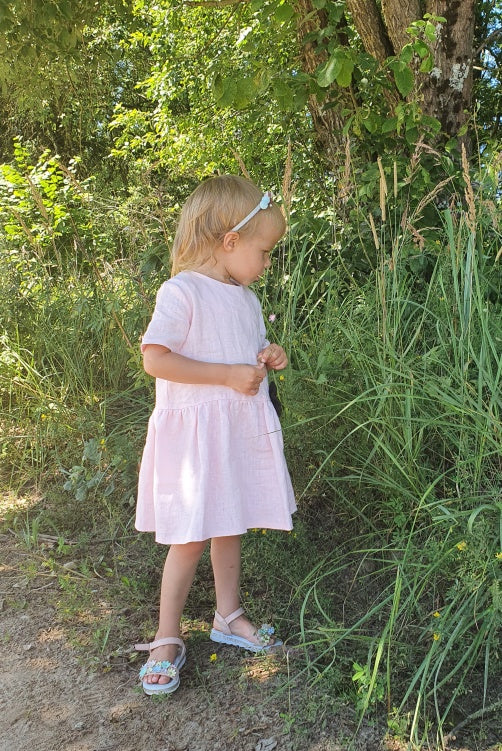 Lininė suknelė "Myliu vasarą" (Įvairių spalvų)