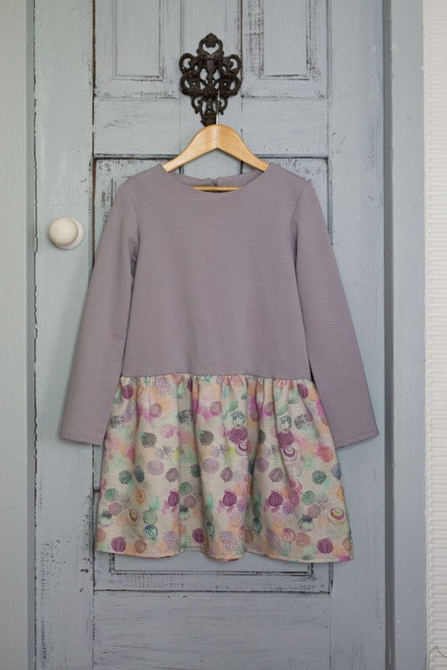 Suknelė su lino sijonėliu "Gėlių sodas"