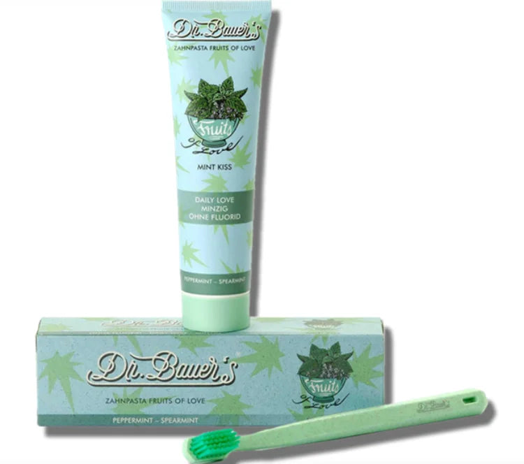 Dr.Bauer’s mėtos skonio dantų pasta be fluoro Mint Kiss, 90 ml