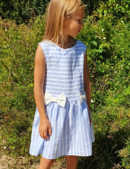 Lininė suknelė "Jūros bangos"