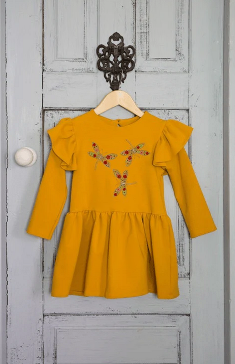 Siuvinėta suknelė "Laumžirgiai" (Įvairių spalvų)