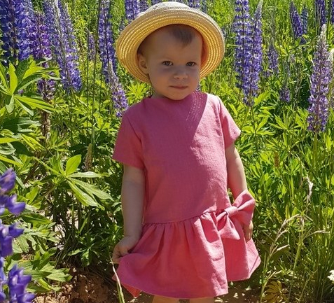 Suknelė "Lininis kaspinėlis" (Įvairių spalvų)