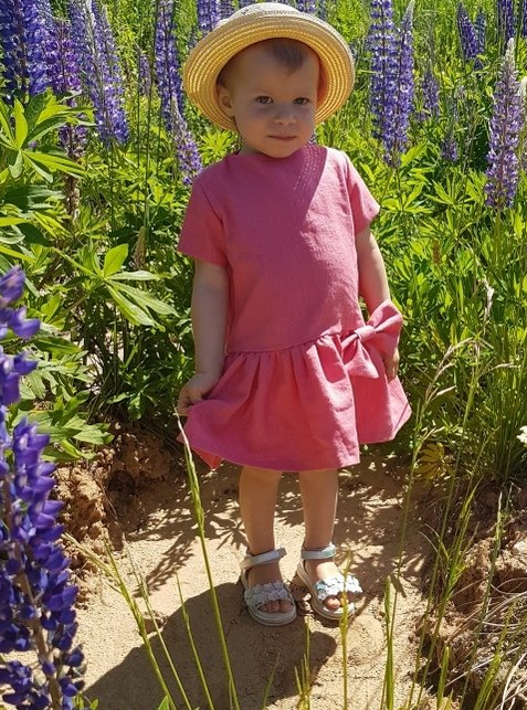 Suknelė "Lininis kaspinėlis" (Įvairių spalvų)