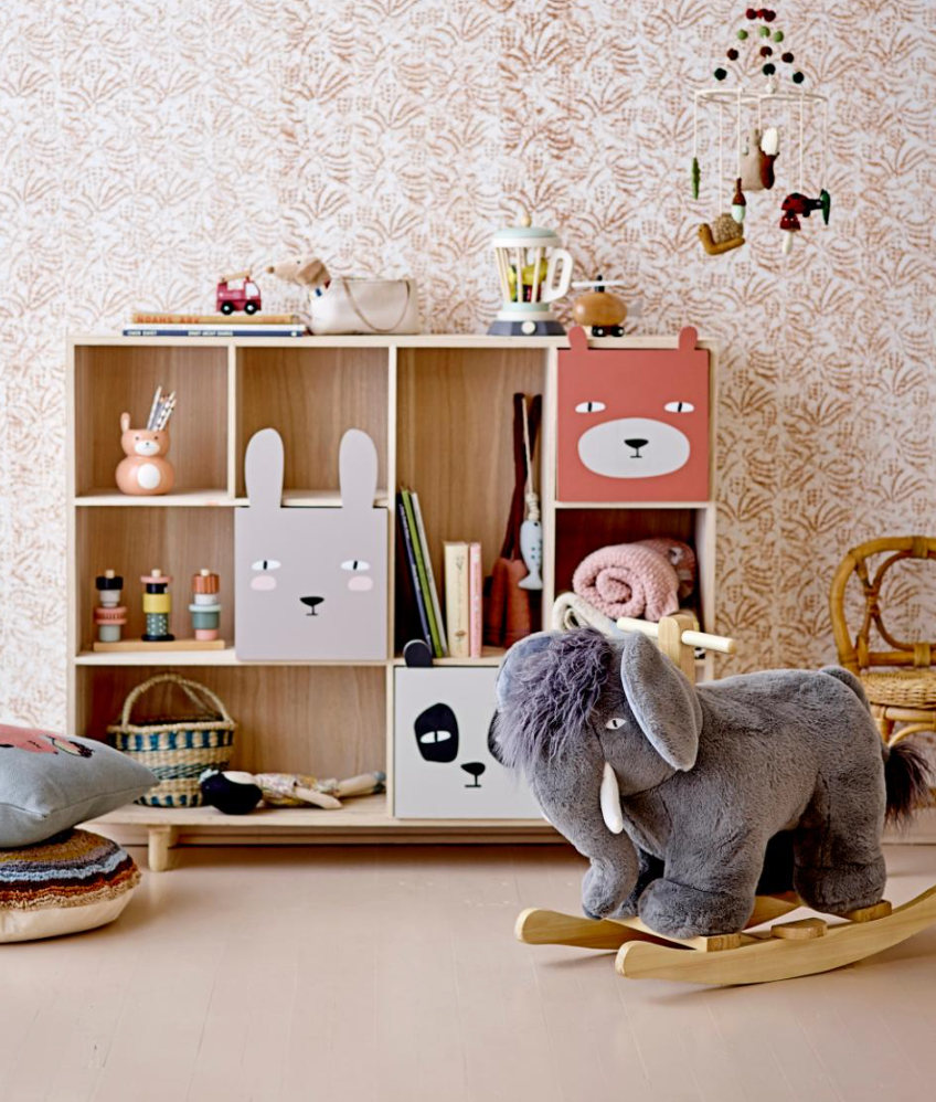 Calle knygų lentyna su stalčiais, natūrali, paulovnija