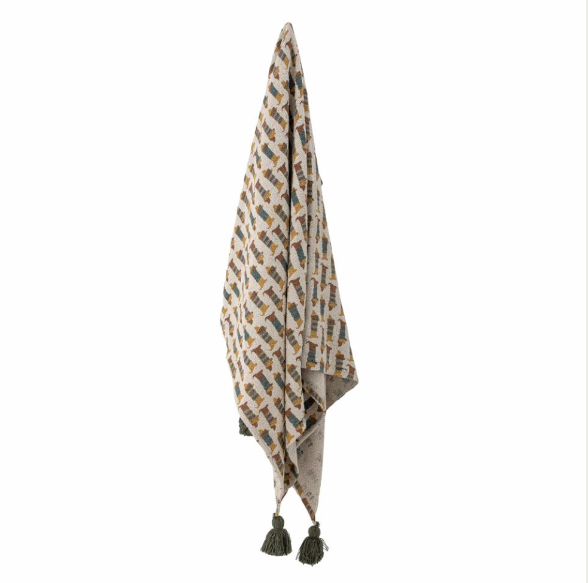 Charlie užklotas, perdirbta medvilnė, su šuniuko atvaizdu