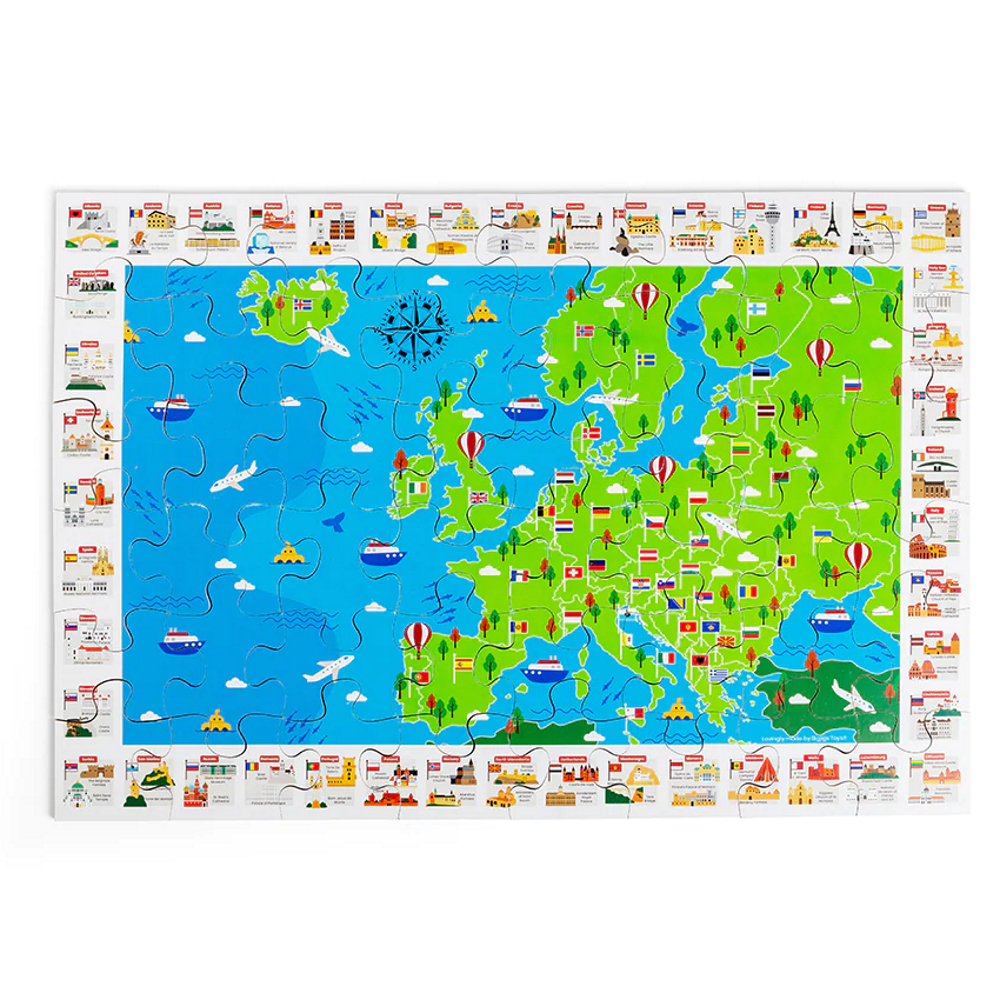 Bigjigs medinė dėlionė Europa