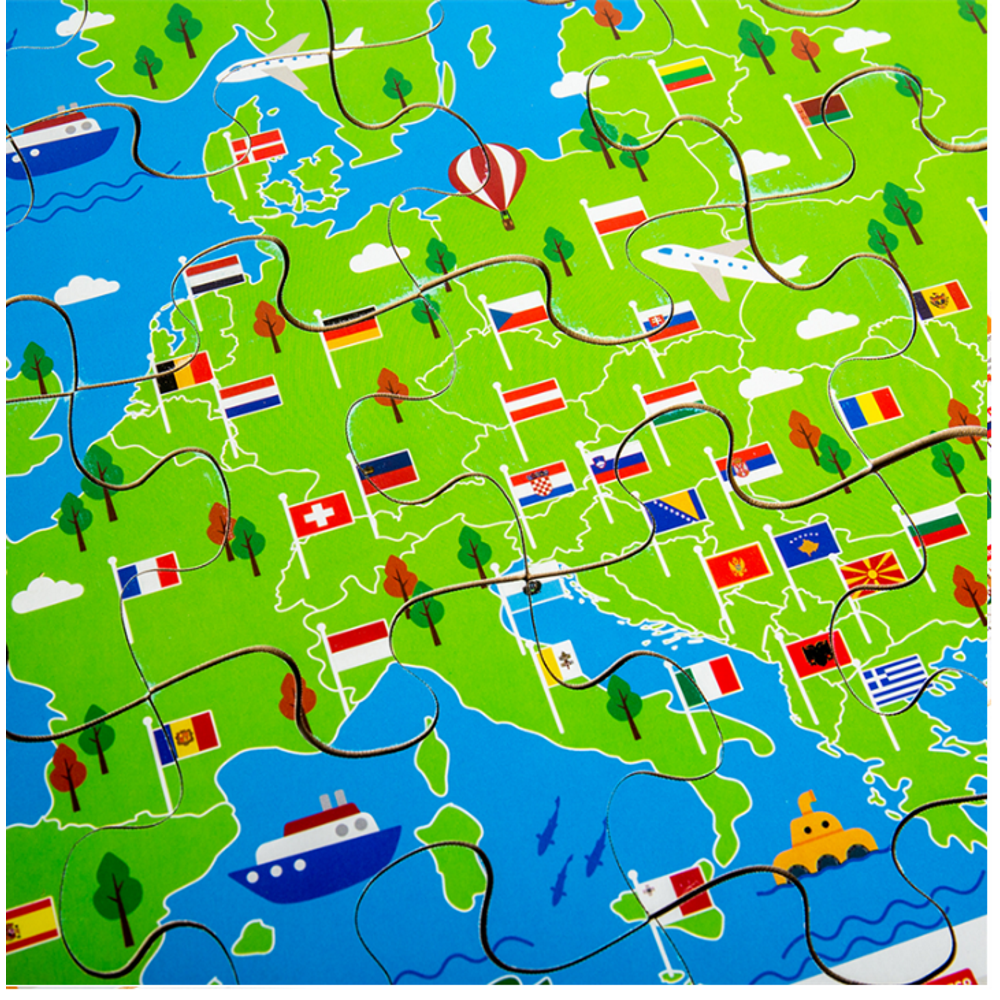 Bigjigs medinė dėlionė Europa