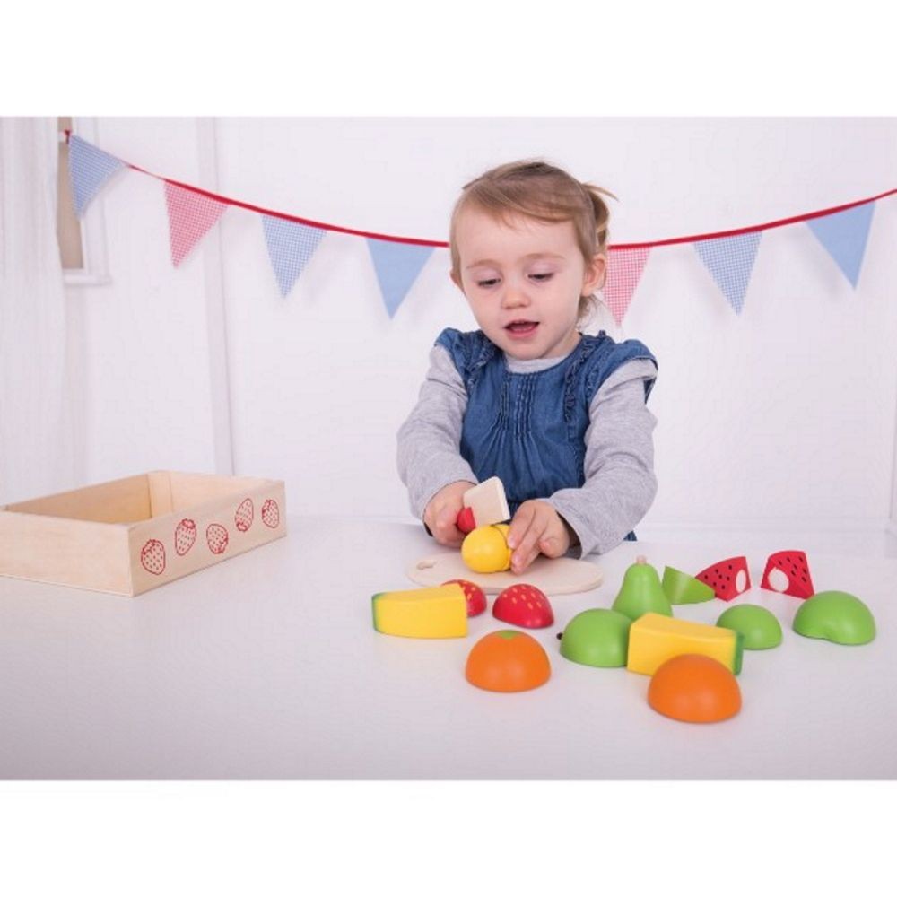 Bigjigs mediniai pjaustomi vaisiai (18 el.)