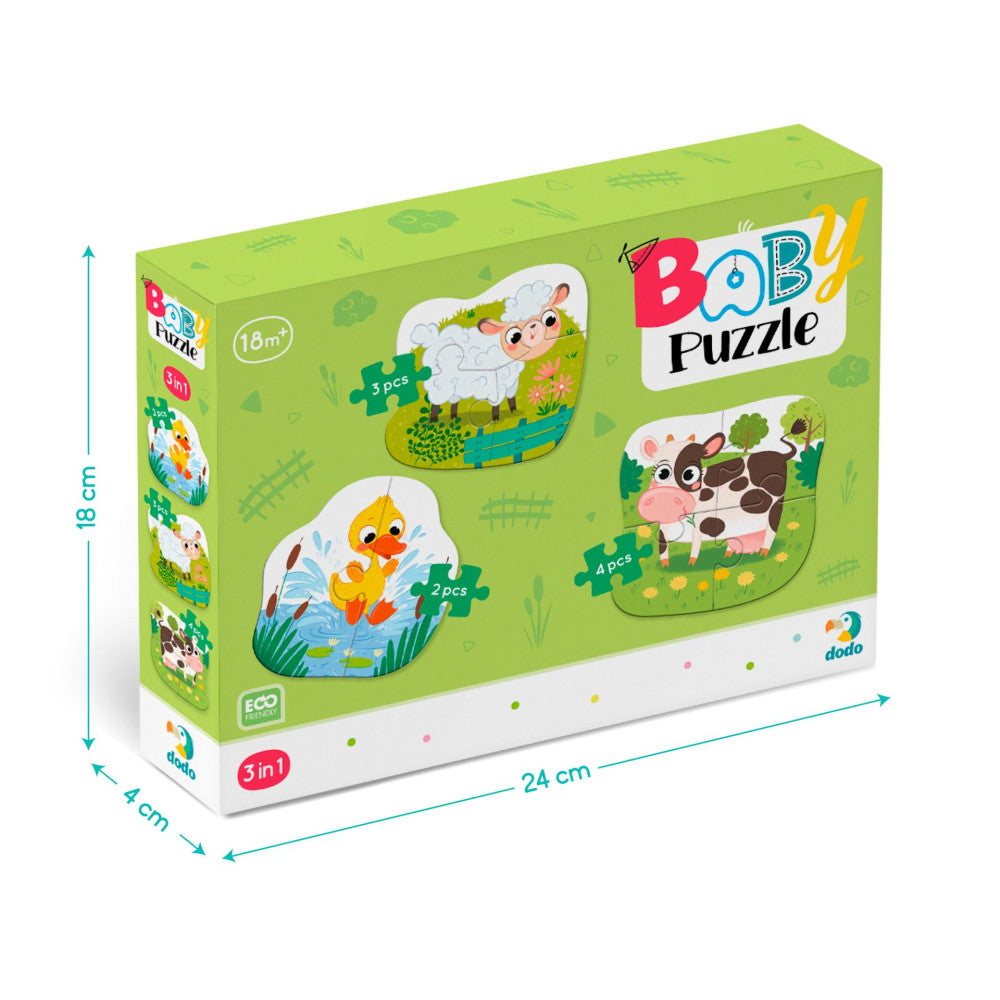 Dodo didelių detalių dėlionė Ūkio gyvūnai (3 dėlionės)