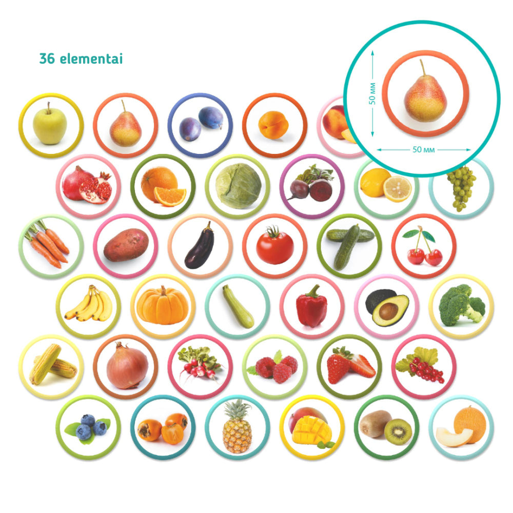 Dodo magnetukai Vaisiai ir daržovės (36 el.)