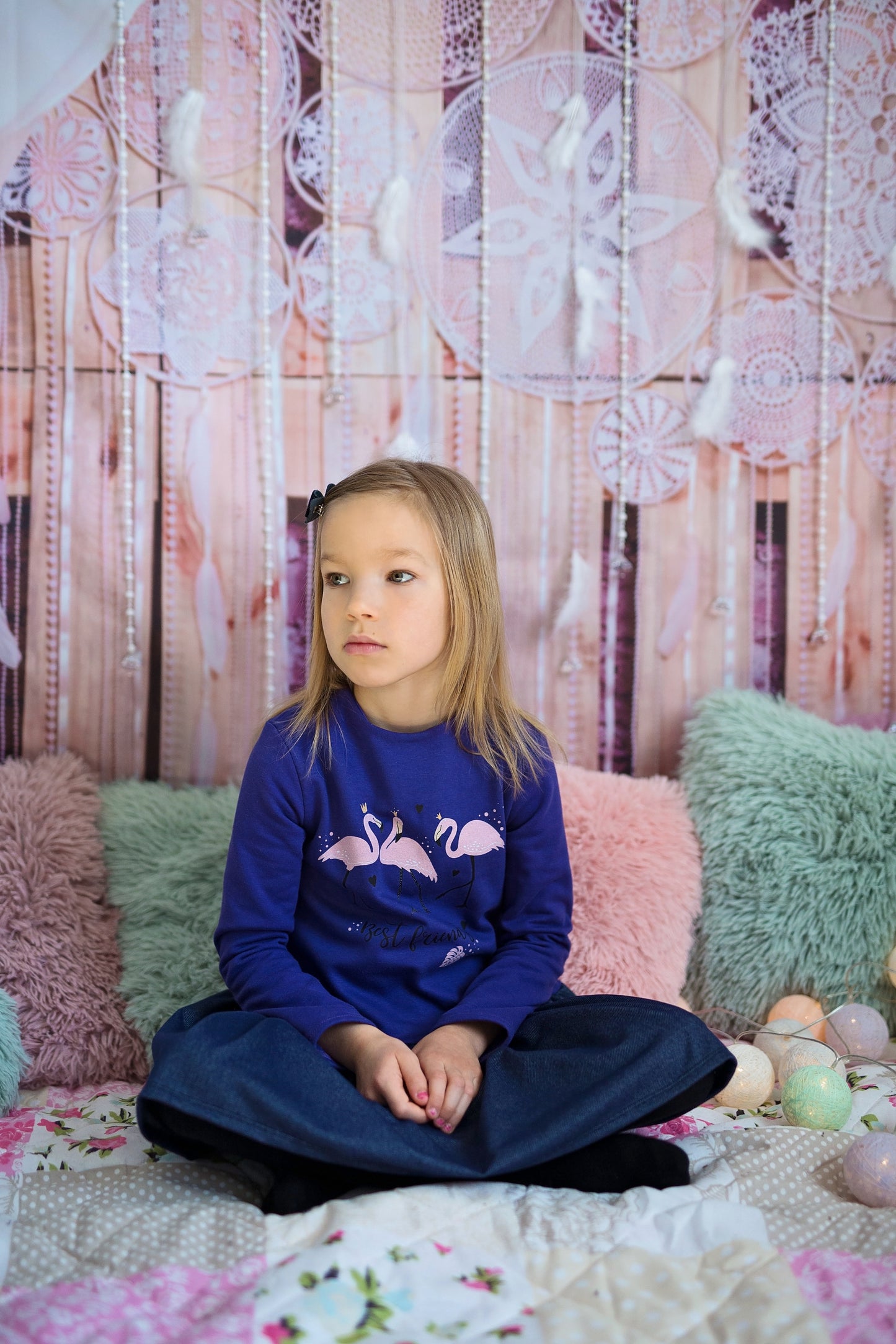 Suknelė "Trys flamingai" (Įvairių spalvų)