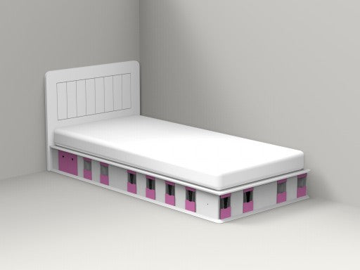 Vaikiška lovelė žirgų mylėtojams (kampinė)