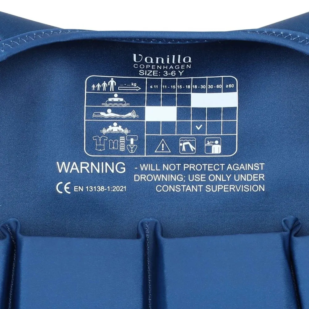 Mėlyna plaukimo liemenė vaikams (1-8 m.) - 3-6 m.