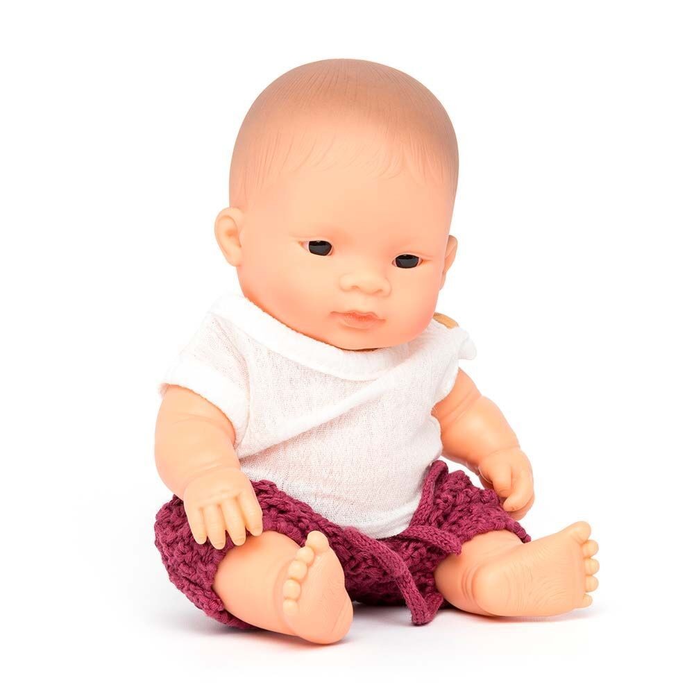Miniland lėlė berniukas su rūbais (21 cm.)