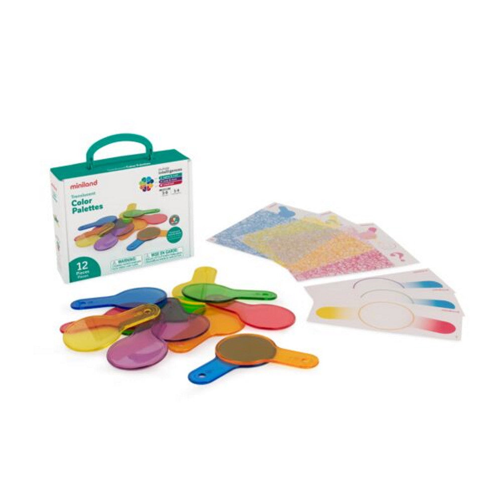 Miniland skaidrios spalvų paletės (12 vnt.)