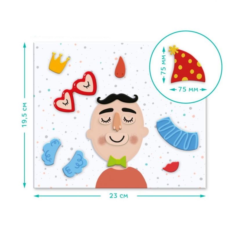 MON Magnetukų rinkinys Veidukai (61 el.)