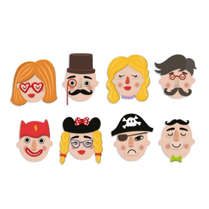 MON Magnetukų rinkinys Veidukai (61 el.)