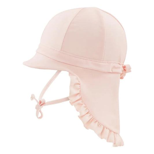 Rausva maudymosi kepurė nuo saulės UPF 50+ (0-2 m.) - 1-6 mėn.